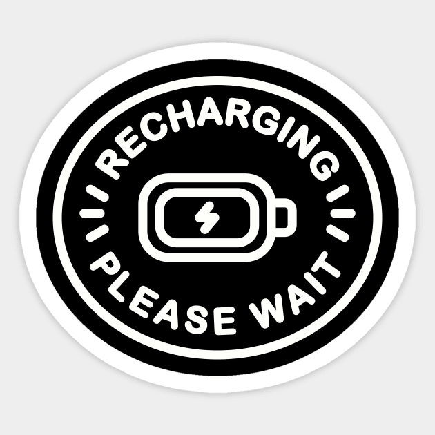 Recharging Please Wait Mental Health Funny Sticker by Summerch